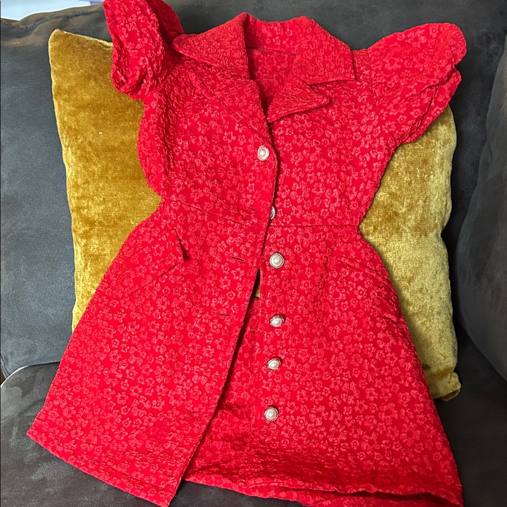 SHEIN Red Kids Casual Dress